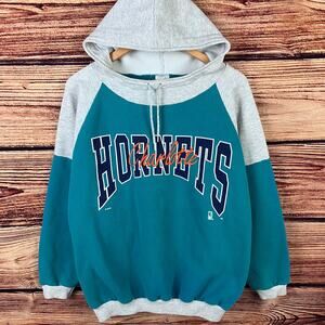 Vintage 1990s Charlotte Hornets NBA Basketball Hoodie